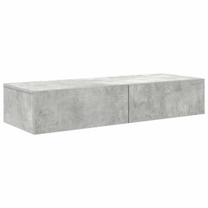 vidaXL Étagère murale avec tiroirs gris béton bois d'ingénierie