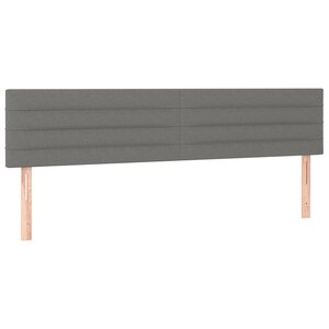 vidaXL Têtes de lit 2 Pièces Gris foncé 90x5x78/88 cm Tissu