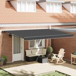 vidaXL Cadre d'auvent Anthracite 450 × 300 cm