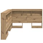 vidaXL Tête de lit de rangement avec étagère chêne artisanal 120 cm