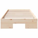 vidaXL Cadre de lit surélevé Marron 100 x 200 cm Bois massif en pin