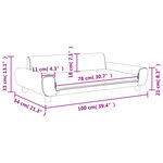 vidaXL Canapé pour enfants rose 100x54x33 cm velours