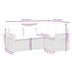 vidaXL Salon de jardin 4 Pièces avec coussins gris résine tressée