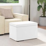 vidaXL Tabouret Blanc Cuir Synthétique et Bois Composite