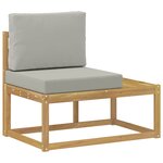 vidaXL Ensemble de canapés d'extérieur 3 Pièce Blanc et gris clair