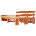 vidaXL Lit avec tiroirs - Marron ciré - 140 x 190 cm - Bois de pin massif