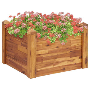 vidaXL Lit surélevé de jardin 60x60x44 cm Bois massif d'acacia