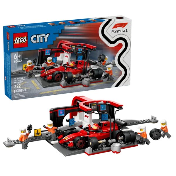 Lego 60443 - Arrêt au stand de F1® avec voiture Ferrari