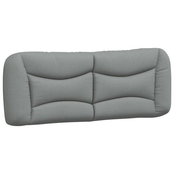 vidaXL Coussin de tête de lit Hvar gris clair 140 cm tissu