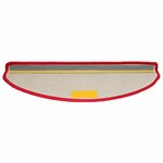 vidaXL Tapis d'escalier 10 Pièces 65x21x4 cm Rouge