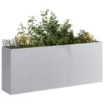 vidaXL Jardinière 200x40x80 cm acier galvanisé