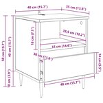 vidaXL Cabinet de chevet avec tiroir Chêne artisanal 40 x 35 x 50 cm