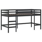 vidaXL Lit mezzanine enfants avec rideaux sans matelas 90x200cm