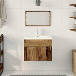 vidaXL Ensemble de mobilier de salle de bain 3 Pièces Bois Ancien