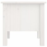 vidaXL Table d'appoint Blanc 40x40x39 cm Bois massif de pin