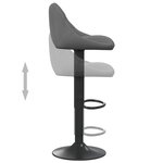 vidaXL Tabouret de bar Gris foncé Velours