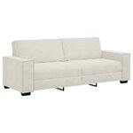 vidaXL Canapé à 3 places Crème 220x78x84 cm Velours