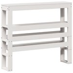vidaXL Cadre de lit avec tête de lit blanc 90x200cm bois de pin massif