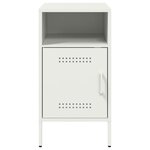 vidaXL Table de chevet blanc 36x39x68 cm acier
