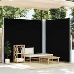 vidaXL Auvent latéral rétractable Noir 200x600 cm