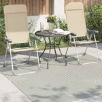 vidaXL Tapis de surface Carré PALMERAS Vert 120 x 120 cm Polyester