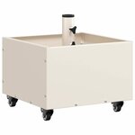vidaXL Pied de parasol 11.75 kg Blanc Acier Carré