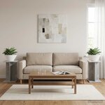 vidaXL Support de Plante 2 pièces Gris béton 25 x 25 5 x 40 5 cm
