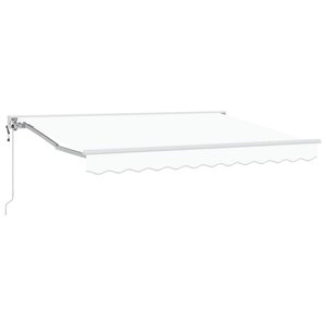 vidaXL Auvent Rétractable Blanc 350x200 cm tissu