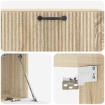 vidaXL Meuble TV mural Chêne Sonoma 98 x 31 x 30 cm Bois d'ingénierie