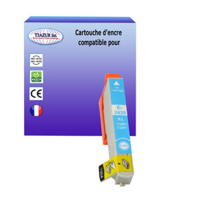 Cartouche Compatible pour Epson XP55, XP750, XP760, XP850, XP860, XP950, XP960 remplace Epson T2435 Light Cyan - T3AZUR