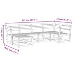 vidaXL Salon de jardin 6 Pièces bois de pin massif