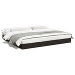 vidaXL Cadre de lit sans matelas noir 180x200 cm bois d'ingénierie