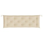 vidaXL Coussin de banc de jardin beige 150x50x7 cm tissu oxford