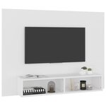 vidaXL Meuble TV mural Blanc 120x23 5x90 cm Bois d’ingénierie