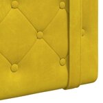 vidaXL Tête de lit suspendue Avec lumière LED Jaune Velours
