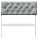 vidaXL Tête de lit capitonnée Gris clair 80 cm Pin massif