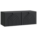 vidaXL Meuble TV mural Noir 78 5 x 31 x 30 cm Bois d'ingénierie