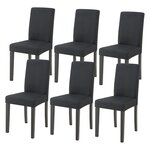 Lot de 6 chaises de salle à manger noir 03_0009899
