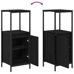 vidaXL Meuble de salle de bain avec étagères chêne noir 36x35x95 cm