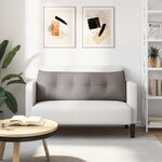 vidaXL Coussin de Dos Taupe 140 x 24 x 50 cm tissu