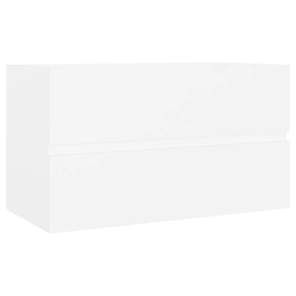 vidaXL Armoire d'évier Blanc 80x38 5x45 cm Bois d'ingénierie