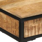 vidaXL Table de Maquillage 100x40x75/120 cm Bois Massif Mangue Rugueux