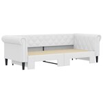 vidaXL Lit de jour avec gigogne sans matelas blanc 90x200 cm