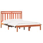 vidaXL Cadre de lit Cire marron 205 5 x 145 5 x 100 cm