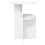 vidaXL Table d'appoint Blanc Ø 39 5 x 55 cm Bois d'ingénierie