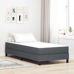 Matelas à ressorts ensachés vidaXL gris foncé Medium 90x200x20 cm en tissu