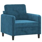 vidaXL Ensemble de canapés 3 Pièces bleu velours