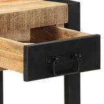 vidaXL Table d'appoint 35x35x50 cm bois massif de manguier brut