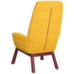 vidaXL Chaise de relaxation Jaune moutarde Tissu