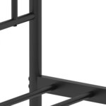 vidaXL Cadre de lit métal avec tête de lit/pied de lit noir 193x203 cm